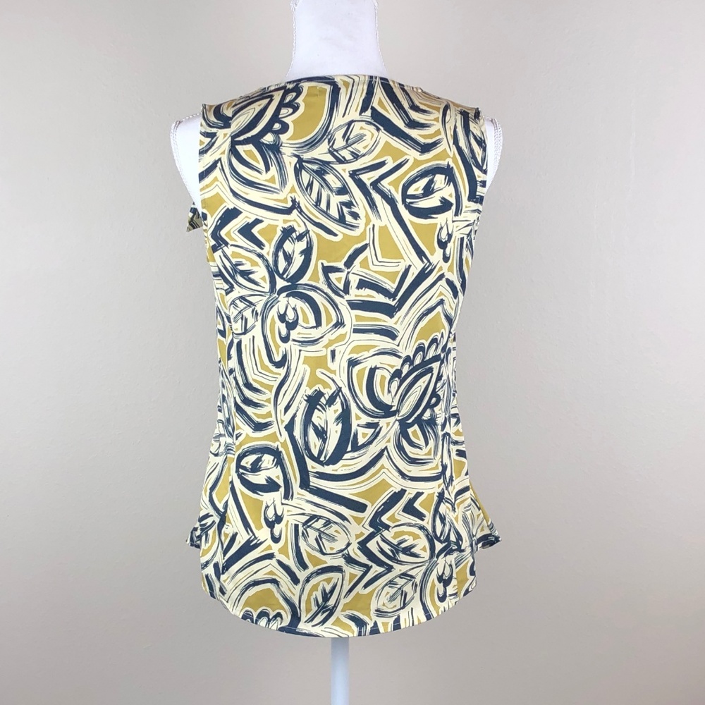 BANANA REPUBLIC | Graphic Print Ruffle Sleeveless - Picture 4 of 7